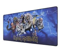 Subsonic Iron Maiden - Alfombrilla Antideslizante XXL 90 mm x 40 mm con Acabado de Cuentas - Licencia Oficial