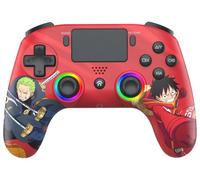 Subsonic - Mando Inalámbrico One Piece para PS4 - Rojo | Ergonómico, LED Programables, Vibración, Altavoz Integrado, Palancas Programables, Jack 3.5 - Compatible PlayStation 4 y PC