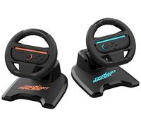 Subsonic - Pack de 2 volantes de carreras para Joy-Con Nintendo Switch y Switch 2 - Volantes de carreras plegables con soporte y ventosa compatibles con Joycon Nintendo - Negro