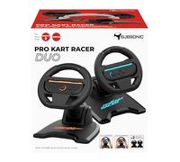 Subsonic - Pack de 2 volantes de carreras para Joy-Con Nintendo Switch y Switch 2 - Volantes de carreras plegables con soporte y ventosa compatibles con Joycon Nintendo - Negro