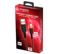 Subsonic raiden - cable usb c de carga y transferencia, supersoft anti