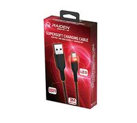 Subsonic Raiden - Cable USB C de carga y transferencia, Supersoft anti nudos de 3 metros, retroiluminación LED para el mando (PS5)