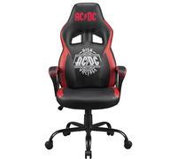 Subsonic, AC/DC, Silla de juego, silla gaming AC DC pop para adolescente o adulto, cómodo asiento basculante, reposacabezas y reposabrazos integrados, respaldo ergonómico, ajustable, Negro