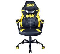 Subsonic - Silla Gaming Batman para Niños y Adolescentes - Silla de Oficina Ergonómica con Espuma de Alta Densidad, Mecanismo Basculante y Cómodos Reposabrazos - Altura Ajustable - Negro y Amarillo