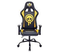 Subsonic Silla Gaming Brawl Stars, Silla Ergonómica de Oficina, Reposabrazos 3D Ajustables, Cuero Sintético Premium, Altura 150-180 cm, Capacidad 110 kg, Negro