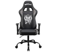 Subsonic, Motorhead, Silla de juegos o de oficina, asiento gamer para jugadores adultos, asiento cómodo, reposacabezas integrado, reposabrazos y altura regulables, respaldo ergonómico, Negro