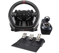 Subsonic Volante de carreras Superdrive GS950X 900° con cambio manual, 3 pedales y paddle shifters para Xbox Serie X/S, PS4, Xbox One (programable)