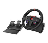Subsonic - Volante Superdrive 270 GT - Volante de carreras LED con doble palanca, rotación de 270°, con pedales y levas en el volante. Para Switch 2 / Switch, PS4, PC y Xbox - Negro