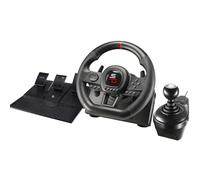 Subsonic Volante de carreras Superdrive GS650X con cambio manual, 3 pedales y levas de cambio para Xbox Serie X/S, PS4, Xbox One (programable)