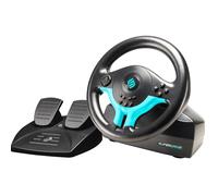 Subsonic - Volante Superdrive SV250-S para Switch 2 y Switch - Azul | Volante de carreras 180° con pedales, paletas cambio marcha, vibración, 3 modos sensibilidad - Nintendo Switch 2 y Switch