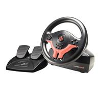 Subsonic - Volante Superdrive SV250-S - Volante de carreras Switch 2 / Switch. Rotación de 180°, con pedales y levas en el volante - Edición Roja