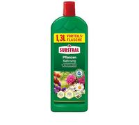 Substral Alimento para plantas de jardín y balcón, 1,3 L, fertilizante líquido con hierro extra, para todas las plantas con flores, entre otros, cítricos, geranios, surfinias, petunias