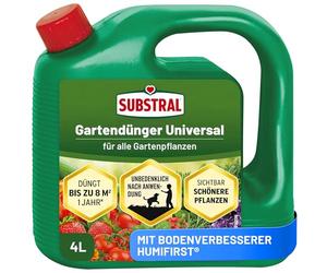 Substral Fertilizante líquido universal, 4 L, fortalece el crecimiento de las plantas y la formación de flores, con humifirst para todas las plantas de jardín, 4 litros