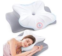 Subtail Almohada Cervicales y Cuello, Almohada Ergonómico Espuma de Memoria, Diseño Mariposa, Tecnología de Enfriamiento, Dormir de Lado, Espalda y Estómago