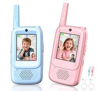 Subtail Walkie Talkie Niños - Video Walkie Talkie Niños Recargables, 4 Efectos de Voz Largo Alcance, Juguetes Regalo Niños 3 4 5 6 7 8 años