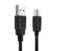 subtel 1x USB B Cable de datos compatible con Rode NT-USB, Podcaster | 2.0, 3m, PVC, negro