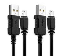 subtel 2x EMC-6 Cable de datos USB A compatible con Casio Exilim EX-F1 EX-FC100 EX-FC150 EX-FH100 EX-FH20 EX-FH25 EX-FS10 EX-G1 EX-H10 EX-H15 EX-H20G EX-H30 EX-S10 EX-S12 EX-S200 EX-S5 EX-S6 Cable