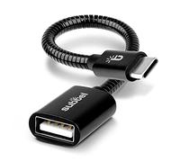subtel Cable OTG USB-C (Tipo-C) Compatible con Nokia 8.3 5G, 6.2, 8.1, 7.2 | USB-C (Tipo-C) a USB A, 15cm, negro, para Nokia 5.4, G21, 8 (2017), X20, 9 PureView, G20, 7.1, 5.3, 7 Plus (TA-1046), G50, M2