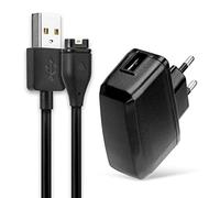 subtel, Cargador USB para Garmin Fenix 8 7 Forerunner 265 255 965 955 165 55 Vivoactive 5 Venu 3 3S 2 Enduro 3 - Adaptador + Cable de Carga 1m 1A Smartwatch Reloj Inteligente Fitness Deportivo