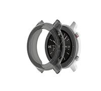 subtel Funda de TPU Compatible con Amazfit GTR - 42mm, Funda Protectora para Relojes Inteligentes - Carcasa Protectora en Transparente/Negro Back Cover Bumper Case