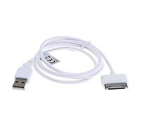 subtel MA591G (White) Cable de datos USB 2.0 para reproductor MP3 1m blanco compatible con Apple iPod Mini (1. & 2. Gen.) Nano (1. - 6. Gen.) Touch (1. - 4. Gen.) - MA591G Cable Carga 30 Pin Dock