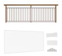 SUBTLETY Red de seguridad infantil plegable para escaleras, 200 x 91 cm, juego de red de seguridad infantil con bridas, cinta de nailon y hebilla para el suelo, rejilla protectora para barandillas de