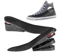Subvención de mejora de altura para hombres, inserciones de altura de zapatos para hombres - Insertos de 3 capas ajustables para la longitud de la pierna, 2,56 pulgadas unisex invisibles