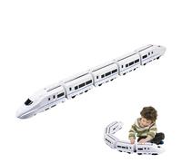 Subway Locomotive Toy Car - with Sound & Motion, Flexible Track Splicing System, Interactive City Transit Set, High Speed Metro Train, Holiday Birthday Party Gift | For Boys & Girls