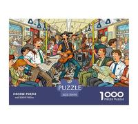 Subway Rush Hour Rampage Puzzle De Madera Impermeable DIY Puzzles De 1000 Piezas Regalos para Adultos Desafiante Y Estimulante Rompecabezas Juegos Educativos