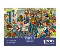 Subway Rush Hour Rampage Puzzle De Madera Impermeable Puzzles De 1000 Piezas Regalos para Adultos Imposible Rompecabezas Juegos Desafiantes