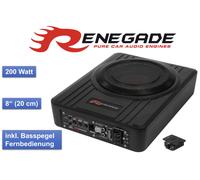 Subwoofer activo debajo del asiento Renegade RS800A 20 cm (8") 200 vatios con...