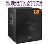 Subwoofer Dj Sub Etapa Bi Amplificado Activo 1000W 18" 46CM 2 Salidas Activas