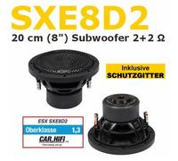 ESX SXE8D2-20 cm (8") Subwoofer incl. rejilla de protección de la serie SIGNUM | 600 W máx