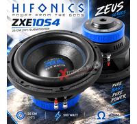 SUBWOOFER HIFONICS ZXE 10S4 25 cm (10") 500 vatios, 4 ohmios, woofer serie ZE...