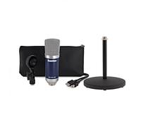 SubZero Micrófono de Condensador SZC-300-USB con Pie de Micrófono de Mesa | Condensador USB de Gran Diafragma Perfecto para Reuniones y Contenido, Respuesta Plana Detallada, Plug-and-Play