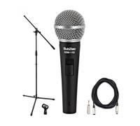 SubZero Micrófono Vocal Dinámico con Interruptor y Pie de Micro | Para escenario y estudio, interruptor de encendido/apagado, gama de frecuencias detallada