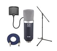 SubZero SZC-300 y Pie de Micro, Set de Estudio | Micrófono de Gran Diafragma para un Audio Claro y Detallado, Antipop Reduce las Plosivas, Soporte y Cable Incluidos