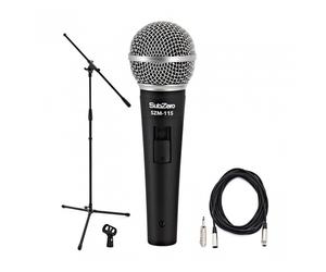 SubZero SZM-11S Dynamic Vocal Microphone with Switch Boom Stand Pack