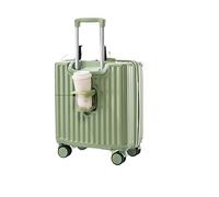 SUCADA Equipaje de Mano, Maleta de 18"/20", con Ruedas giratorias, portavasos Oculto, maletín rígido de PP (Green 20inches)