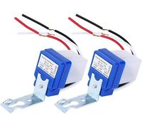 SUCANY AC 220V Interruptor de Luz Fotocélula,Interruptor de sensor de luz de encendido/apagado automático (2 Piezas)