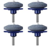 SUCANY Afilador de Cuchillas de Cortacésped, Afilador de Cuchillas de Cortacésped Herramienta de Jardín, para cualquier taladro eléctrico de mano y herramienta de jardín (4 Piezas)