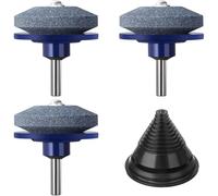 SUCANY Afilador de Cuchillas de Cortacésped,Con balancer de cuchilla,Afilador de Cuchillas de Cortacésped Herramienta de Jardín,Para Cualquier Taladro Eléctrico de Mano (3 + 1 Piezas)