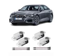SUCANY Luces LED de Bienvenida Logo Para A1/A3/A4/A5/A6/Q3/Q5/Q7/A7/A8/R8/TT, Coche Logo Proyección,Proyector LED Puerta Coche,Luces Accesorios (4 Piezas)