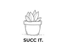 SUCC IT. (It's Just a Lined Notebook, Calm Down): Funny Blank Notebook with Minimalist Line Art - 6x9" Blank Lined Journal for Plant Lovers, Self-Care Notes, or Sarcastic Thoughts
