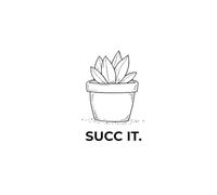 SUCC IT. (It's Just a Lined Notebook, Calm Down): Funny Blank Notebook with Minimalist Line Art - 6x9" Blank Lined Journal for Plant Lovers, Self-Care Notes, or Sarcastic Thoughts
