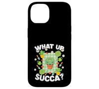 Succa Kawaii Succulent Funny What Up Carcasa para iPhone 14