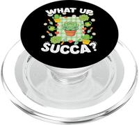 Succa Kawaii Succulent Funny What Up PopSockets PopGrip para MagSafe