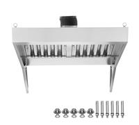 SucceBuy 4/5/6/7/8/9 pies escape comercial 201 campana de concesión de acero inoxidable debajo del gabinete campana extractora campana de ventilación de cocina astilla 6FT 0.5HP