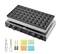 SucceBuy 50 Uds Mini máquina para hacer tortitas holandesas Dorayaki panadero máquina comercial antiadherente máquina para hacer gofres doble temperatura y Control de tiempo