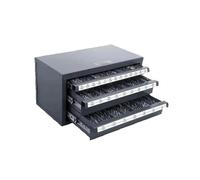 SucceBuy-armario dispensador de brocas, organizador de brocas de tres cajones, organizador de brocas de acero, armario de almacenamiento 29 PCs ET3-G